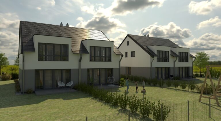Projekt elewacji i wnętrza domu dla dewelopera