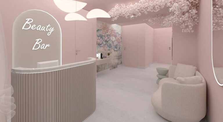 Cukierkowy projekt salonu kosmetycznego