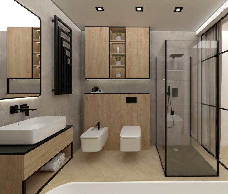 Drewniane meble w łazience