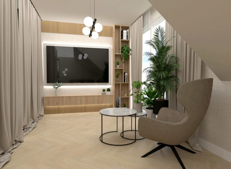 Kącik TV w sypialni