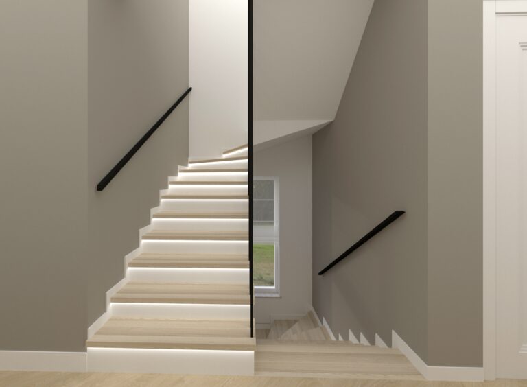 Podświetlane stopnie schodów